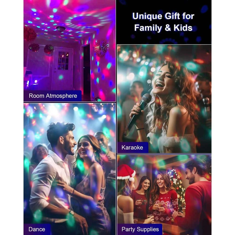 Sound Activated 3.82 In. Outdoor Disco Lamp With Remote Control And Multi-Color LED Lighting For Parties And Home Decor 9 Sound Activated 3.82 In. Outdoor Disco Lamp With Remote Control And Multi-Color LED Lighting For Parties And Home Decor - Image 7