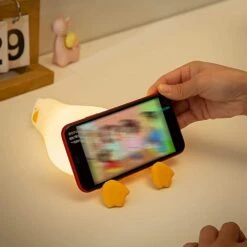 LED Lying Flat Duck Night Light, 3 Level Dimmable Nursery Nightlight, Cute Silicone Squishy Light Up Duck -Lamp Parts novelty lights 27isa17333 4f 1000