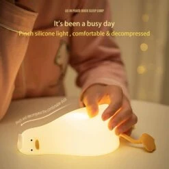 Duck Series 2.60 In. Yellow Silicone LED Lamp With Dimmable Night Light For Nursery Bedroom And Office -Lamp Parts novelty lights 27isa17342 44 1000