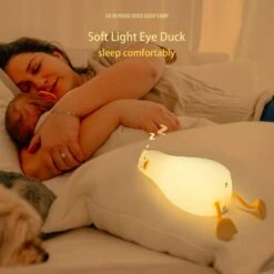 Duck Series 2.60 In. Yellow Silicone LED Lamp With Dimmable Night Light For Nursery Bedroom And Office -Lamp Parts novelty lights 27isa17342 4f 1000