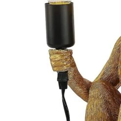 12.5 In. Gold Retro Decorative Desk Resin Sitting Monkey Table Lamp -Lamp Parts novelty lights hg bkfyl 2986 1f 1000