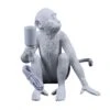 12.5 In. White Retro Decorative Desk Resin Sitting Monkey Table Lamp -Lamp Parts novelty lights hg bkfyl 3983 64 1000