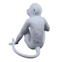 12.5 In. White Retro Decorative Desk Resin Sitting Monkey Table Lamp -Lamp Parts novelty lights hg bkfyl 3983 66 1000