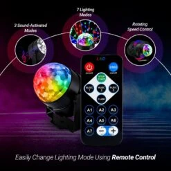 30-Watt Equivalent Multi-Colored Black LED Party Light (4-Pack) -Lamp Parts novelty lights party light 4pk 1f 1000