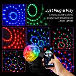 30-Watt Equivalent Multi-Colored Black LED Party Light (4-Pack) -Lamp Parts novelty lights party light 4pk 44 1000