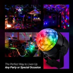 30-Watt Equivalent Multi-Colored Black LED Party Light (4-Pack) -Lamp Parts novelty lights party light 4pk 4f 1000
