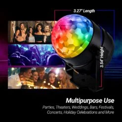30-Watt Equivalent Multi-Colored Black LED Party Light (4-Pack) -Lamp Parts novelty lights party light 4pk fa 1000