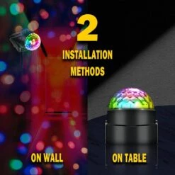 Disco Balls Party Light With Remote Control, 7-Color Sound Activated Music Sync DJ Stage Strobe Lights (3-Pack) -Lamp Parts novelty lights ph03727b001 44 1000