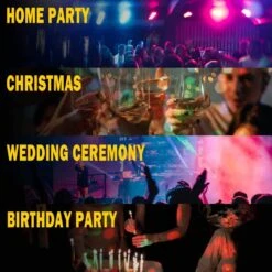 Disco Balls Party Light With Remote Control, 7-Color Sound Activated Music Sync DJ Stage Strobe Lights (3-Pack) -Lamp Parts novelty lights ph03727b001 4f 1000