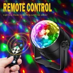 Disco Balls Party Light With Remote Control, 7-Color Sound Activated Music Sync DJ Stage Strobe Lights (3-Pack) -Lamp Parts novelty lights ph03727b001 76 1000