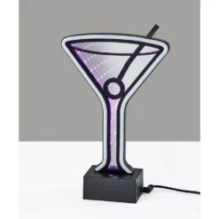 10 In. Black Infinity Neon Martini Glass Table/Wall Lamp -Lamp Parts novelty lights sl3718 01 1f 1000