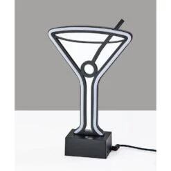 10 In. Black Infinity Neon Martini Glass Table/Wall Lamp -Lamp Parts novelty lights sl3718 01 c3 1000