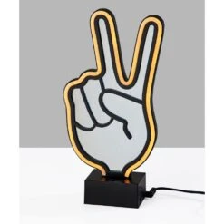 10 In. Black Infinity Neon Peace Sign Table/Wall Lamp -Lamp Parts novelty lights sl3719 01 c3 1000