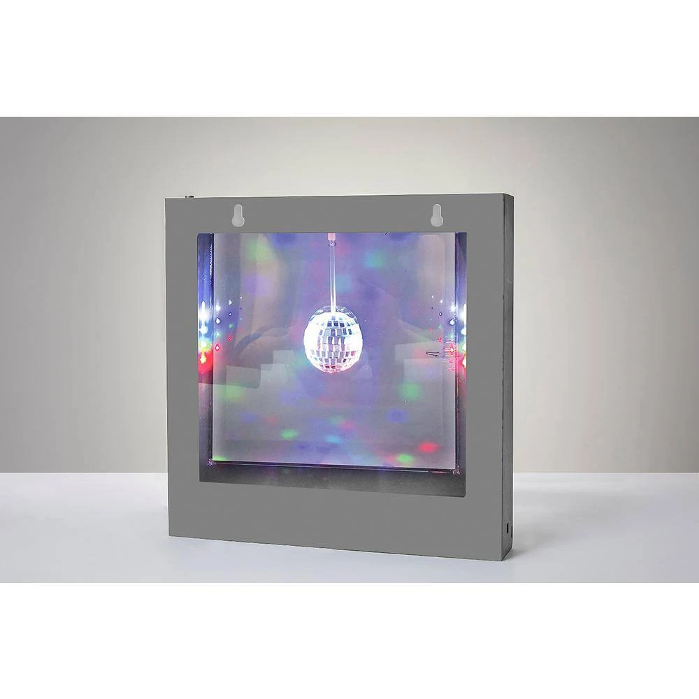 9 In. Silver Light Box Disco Ball Lamp 6 9 In. Silver Light Box Disco Ball Lamp - Image 4