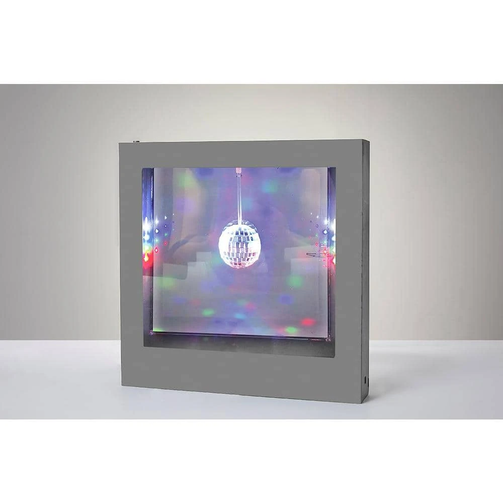 9 In. Silver Light Box Disco Ball Lamp 5 9 In. Silver Light Box Disco Ball Lamp - Image 3
