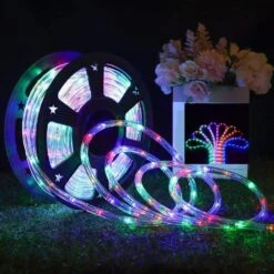 16.4 Ft. Indoor/Outdoor Multicolor Plug-In Integrated LED Rope Light (1-Pack) -Lamp Parts objlgev rope lights 27isa17035 1f 1000