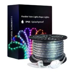 16.4 Ft. Indoor/Outdoor Multicolor Plug-In Integrated LED Rope Light (1-Pack) -Lamp Parts objlgev rope lights 27isa17035 fa 1000