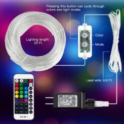 16.4 Ft. Outdoor 16 Colors Plug-In Integrated LED Rope Light (1-Pack) -Lamp Parts objlgev rope lights 27isa17039 76 1000