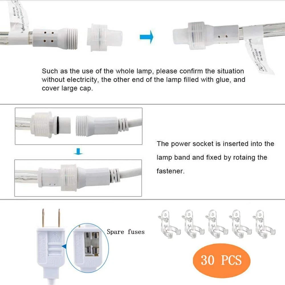 100ft. Indoor/Outdoor White Plug-In Integrated LED Rope Light 1-Pack 8 100ft. Indoor/Outdoor White Plug-In Integrated LED Rope Light 1-Pack - Image 6