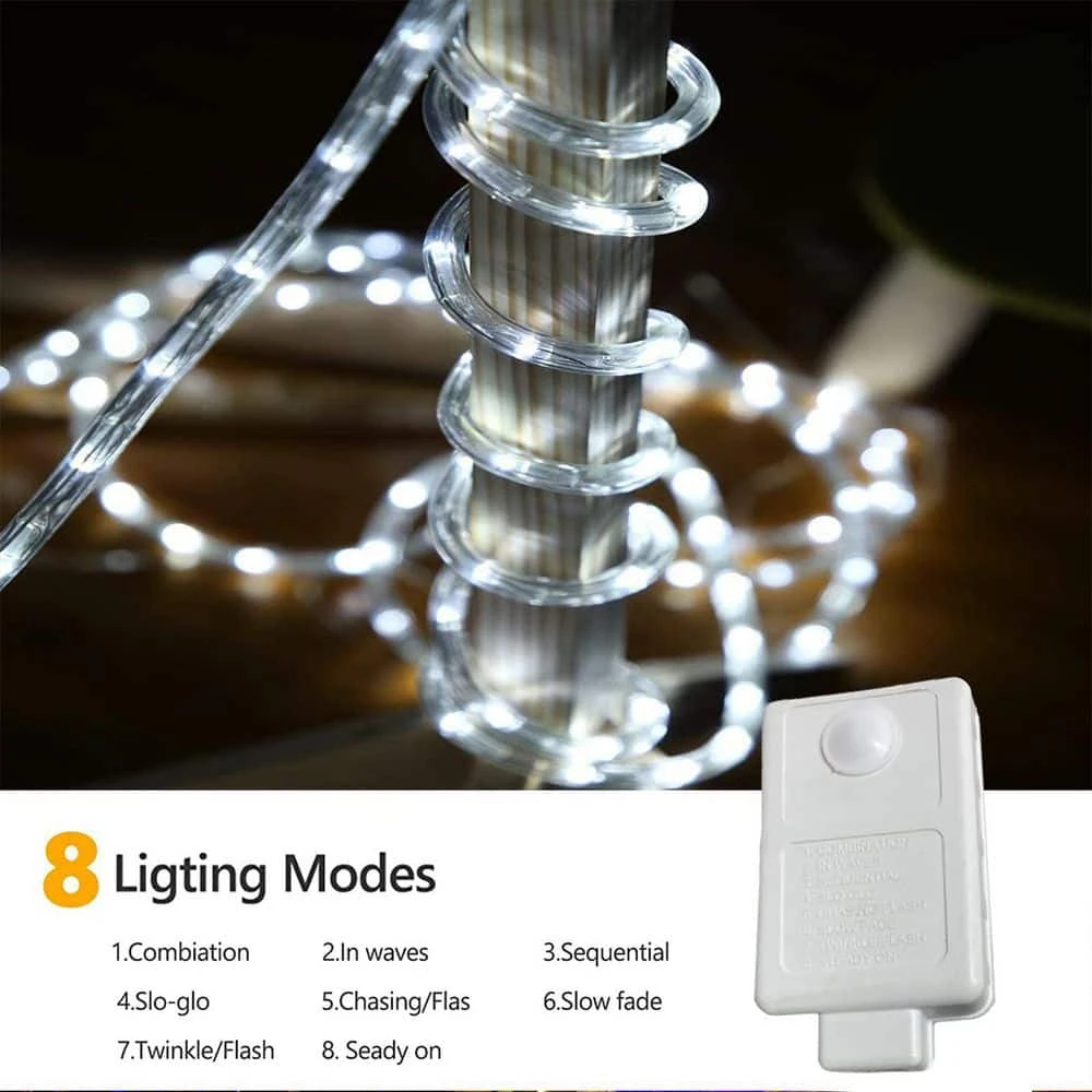 100ft. Indoor/Outdoor White Plug-In Integrated LED Rope Light 1-Pack 6 100ft. Indoor/Outdoor White Plug-In Integrated LED Rope Light 1-Pack - Image 4