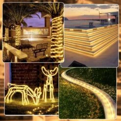 100ft. Outdoor White Plug-In Integrated LED Rope Light 1-Pack -Lamp Parts objlgev rope lights 27isa17044 1f 1000