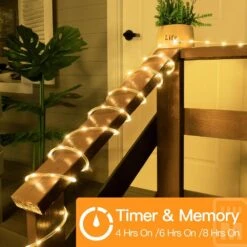 100ft. Outdoor White Plug-In Integrated LED Rope Light 1-Pack -Lamp Parts objlgev rope lights 27isa17044 fa 1000