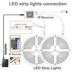 130ft. Indoor RGB Plug-In Integrated LED Strip Rope Light 1-Pack -Lamp Parts objlgev rope lights 27isa17045 76 1000