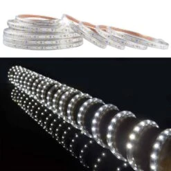 50ft. Outdoor Daylight White Plug-In Integrated LED Rope Light 1-Pack -Lamp Parts objlgev rope lights 27isa17046 4f 1000