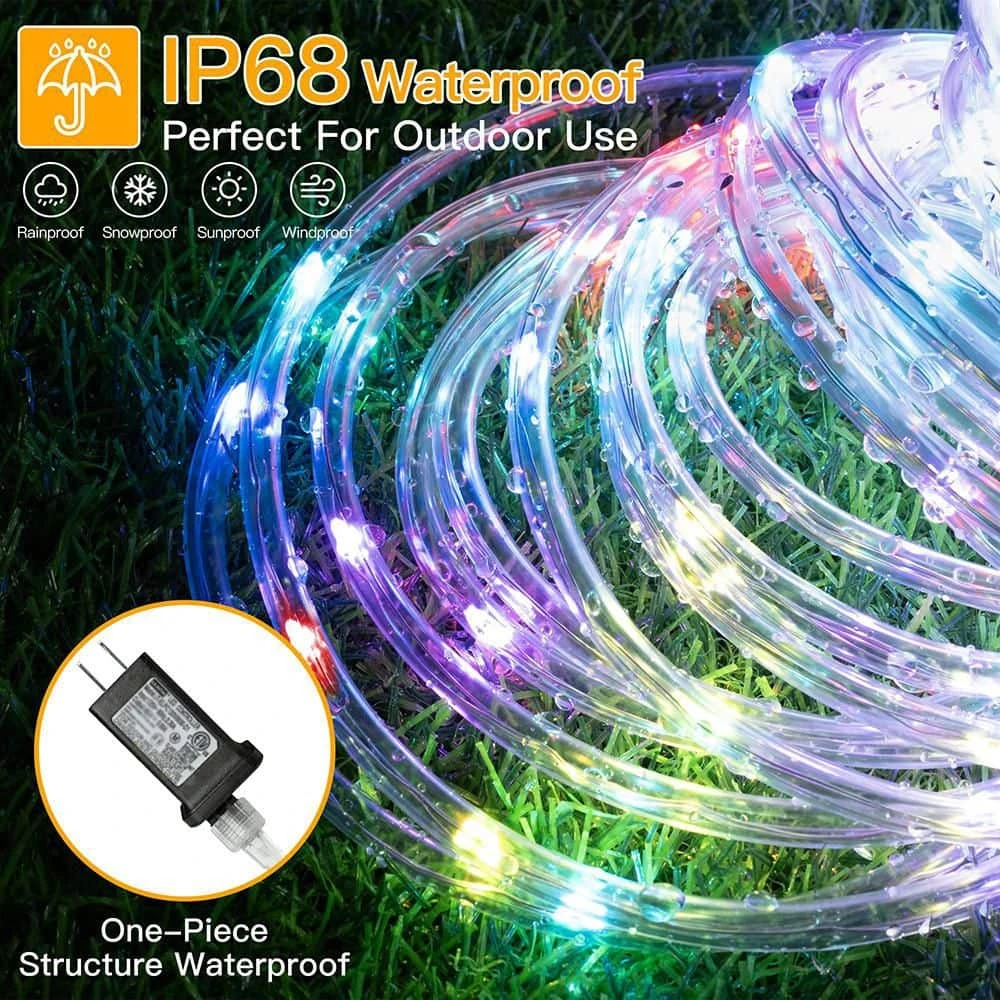 66ft. Outdoor 18 Colors Plug-In Integrated LED Rope Light 1-Pack 6 66ft. Outdoor 18 Colors Plug-In Integrated LED Rope Light 1-Pack - Image 4
