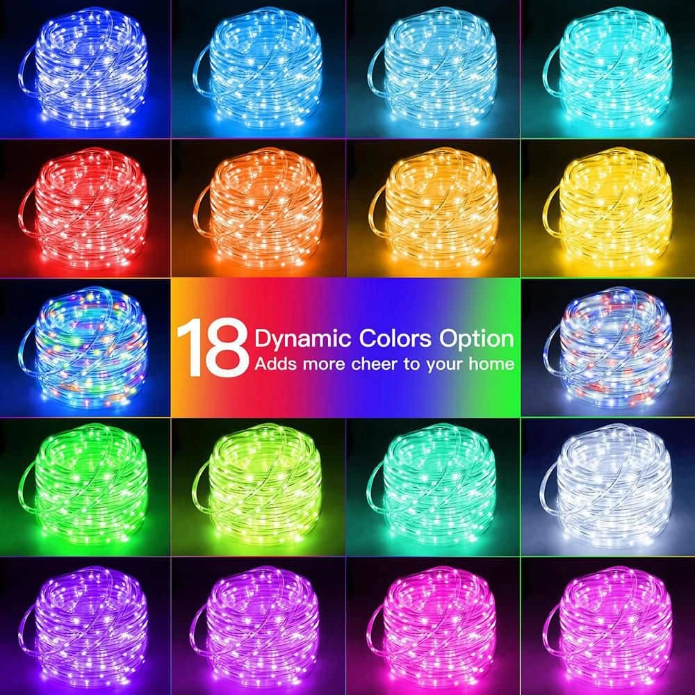 66ft. Outdoor 18 Colors Plug-In Integrated LED Rope Light 1-Pack 4 66ft. Outdoor 18 Colors Plug-In Integrated LED Rope Light 1-Pack - Image 2