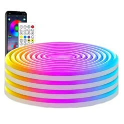 20 Ft. Outdoor RGB App/Remote Control Plug-In Integrated LED Rope Light (1-Pack)