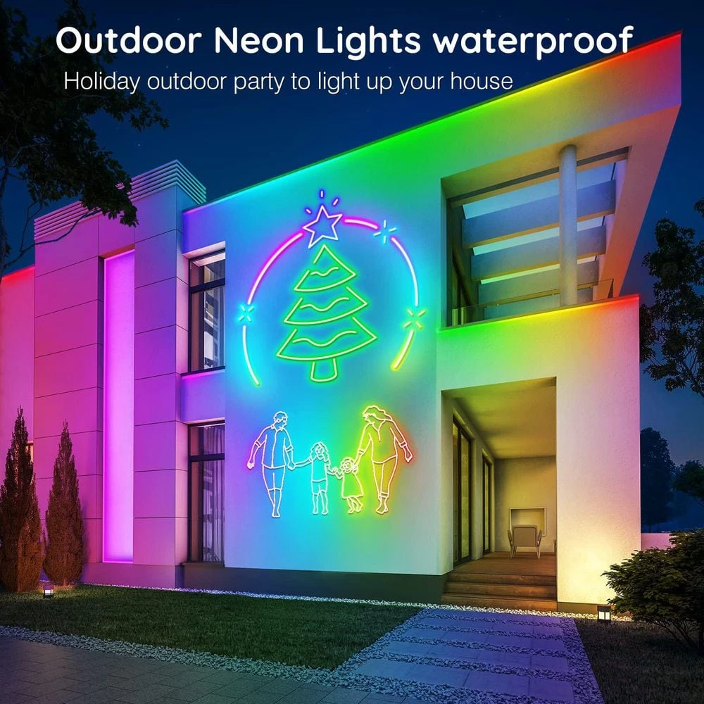 20 Ft. Outdoor RGB App/Remote Control Plug-In Integrated LED Rope Light (1-Pack) 8 20 Ft. Outdoor RGB App/Remote Control Plug-In Integrated LED Rope Light (1-Pack) - Image 6