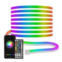 32 Ft. Outdoor RGB App/Remote Control Plug-In Integrated LED Rope Light 1-Pack