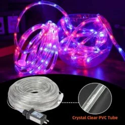 26 Ft. Indoor/Outdoor 16 Colors Plug-In Integrated LED Rope Light (1-Pack) -Lamp Parts objlgev rope lights 27isa17056 4f 1000