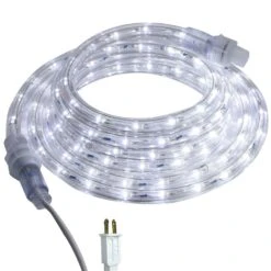 10ft. Indoor/Outdoor White Plug-in Integrated LED Rope Light 1-Pack