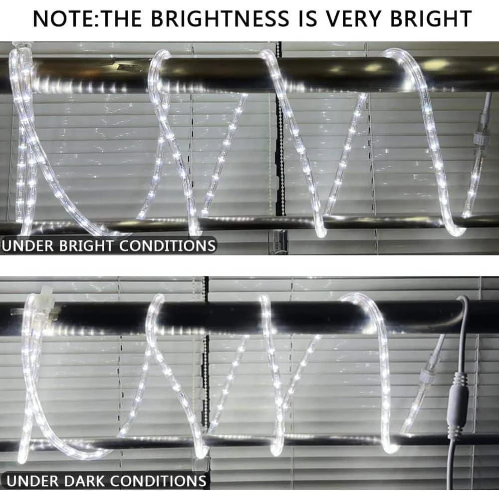 10ft. Indoor/Outdoor White Plug-in Integrated LED Rope Light 1-Pack 4 10ft. Indoor/Outdoor White Plug-in Integrated LED Rope Light 1-Pack - Image 2