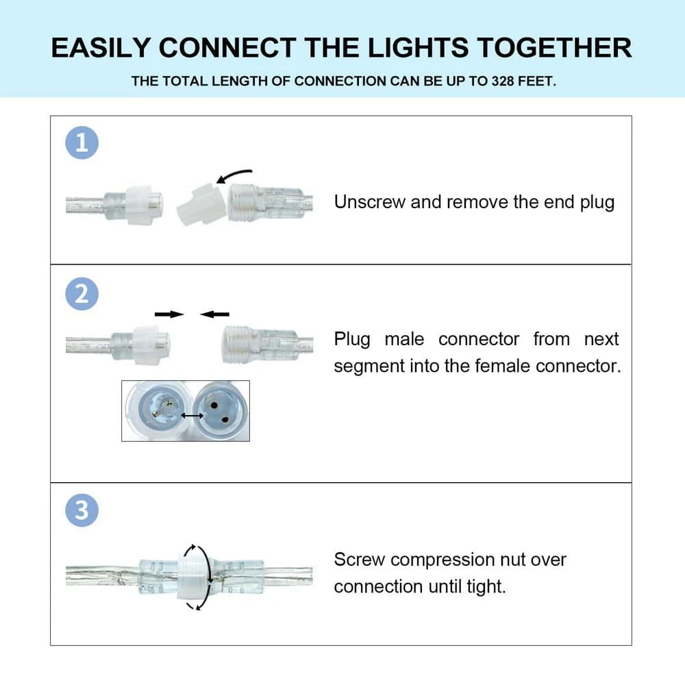 10ft. Indoor/Outdoor White Plug-in Integrated LED Rope Light 1-Pack 8 10ft. Indoor/Outdoor White Plug-in Integrated LED Rope Light 1-Pack - Image 6