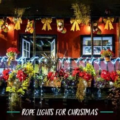 98ft. Outdoor Cool White Plug-in Integrated LED Rope Light 1-Pack -Lamp Parts objlgev rope lights 27isa17065 1f 1000