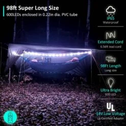 98ft. Outdoor Cool White Plug-in Integrated LED Rope Light 1-Pack -Lamp Parts objlgev rope lights 27isa17065 44 1000