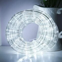 33ft. Indoor/Outdoor Daylight White Plug-In Integrated LED Rope Light 1-Pack -Lamp Parts objlgev rope lights 27isa17067 76 1000