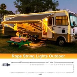 33ft. Outdoor Warm White Plug-In Integrated LED Rope Light 1-Pack -Lamp Parts objlgev rope lights 27isa17071 44 1000