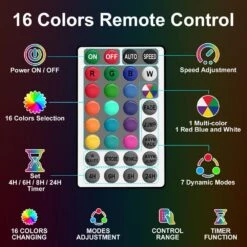 50ft. Outdoor 21 Colors Plug-In Integrated LED Rope Light 1-Pack -Lamp Parts objlgev rope lights 27isa17074 4f 1000