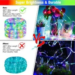 99 Ft. Outdoor 18 Colors Plug-In Integrated LED Rope Light (1-Pack) -Lamp Parts objlgev rope lights 27isa17076 1f 1000