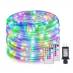99 Ft. Outdoor 18 Colors Plug-In Integrated LED Rope Light (1-Pack)