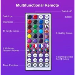 33ft. Outdoor 24 Colors Plug-in Integrated LED Rope Light 1-Pack -Lamp Parts objlgev rope lights 27isa17077 76 1000