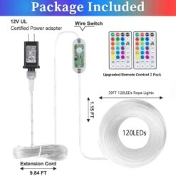 40 Ft. Outdoor 18 Colors Plug-In Integrated LED Rope Light (1-Pack) -Lamp Parts objlgev rope lights 27isa17079 44 1000