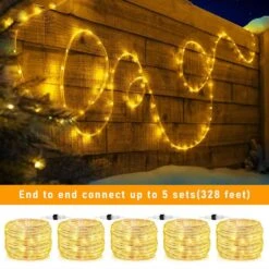 66ft. Outdoor-Plug-In Integrated LED Rope Light 1-Pack -Lamp Parts objlgev rope lights 27isa17080 44 1000