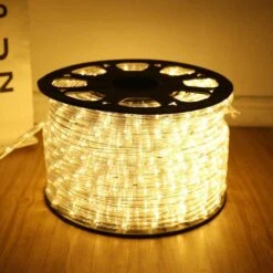 100 Ft. Outdoor Warm White Plug-In Integrated LED Rope Light (1-Pack) -Lamp Parts objlgev rope lights 27isa17083 1f 1000