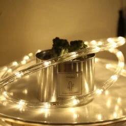 100 Ft. Outdoor Warm White Plug-In Integrated LED Rope Light (1-Pack) -Lamp Parts objlgev rope lights 27isa17083 4f 1000