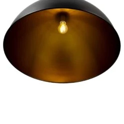 PCover 1-Light 24 In.W Oil Black Modern Farmhouse Industrial Metal Dome Pendant Light For Kitchen -Lamp Parts oil black huoku pendant lights pd1067411 fa 1000